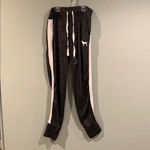 Pink-black heather lightweight sleepwear joggers